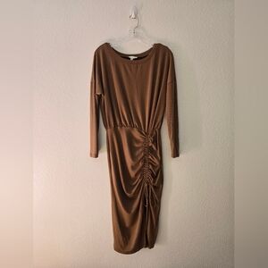 HYFVE Brown Ruching Dress